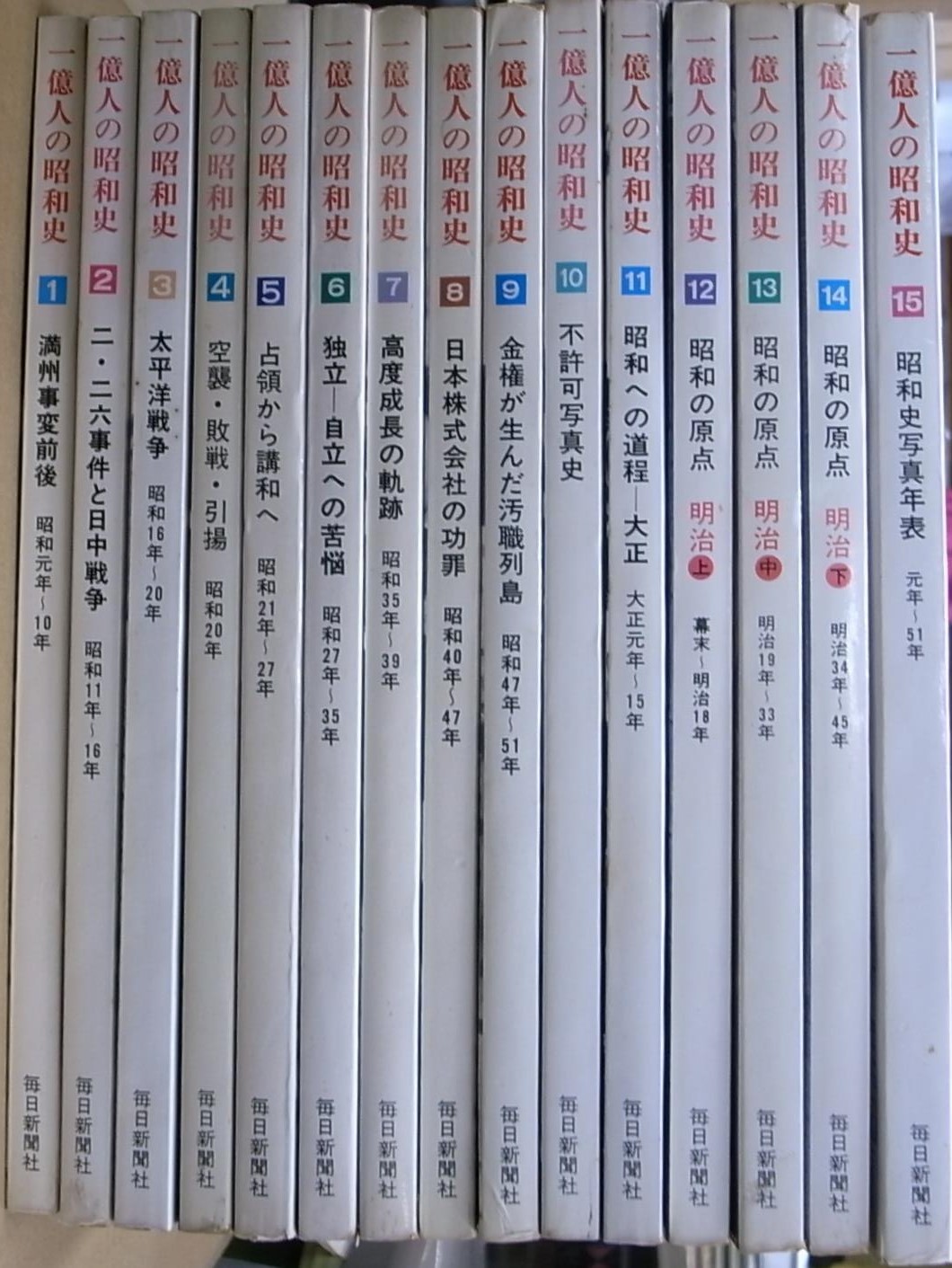 1億人の昭和史 全15冊揃 | 古本よみた屋 おじいさんの本、買います。