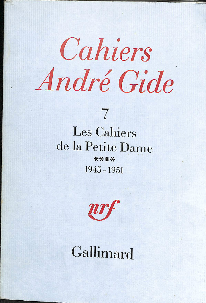 アンドレ・ジッド日記７ １９４５－１９５１（仏）Chaiers Andre Gide